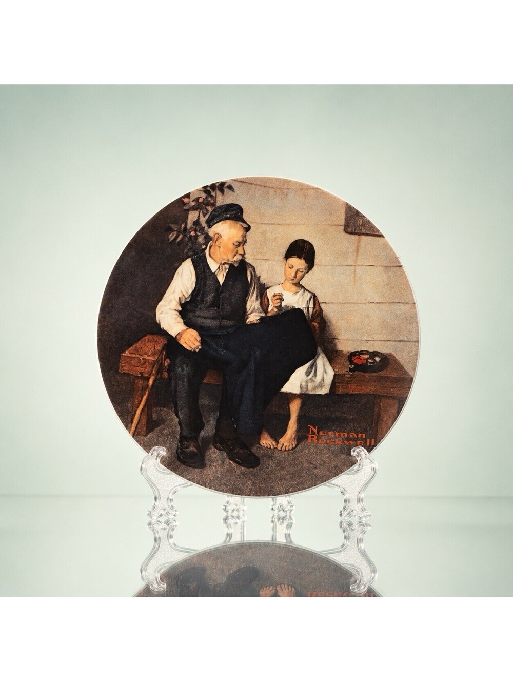 Knowles 1970s Rockwell Heritage Lighthouse Keeper’s Daughter Plate, 8.5”